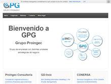 Tablet Screenshot of grupoproingec.com